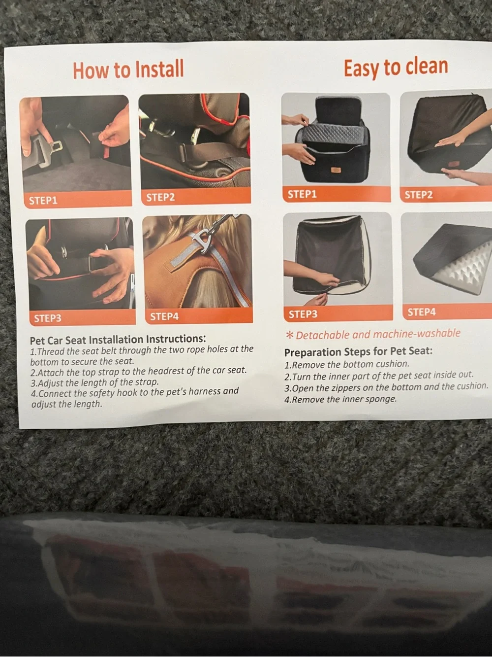 Solaluz Pet Dog Booster Car Seat for 2 Small Dogs or One Dog under 65 lb. NEW